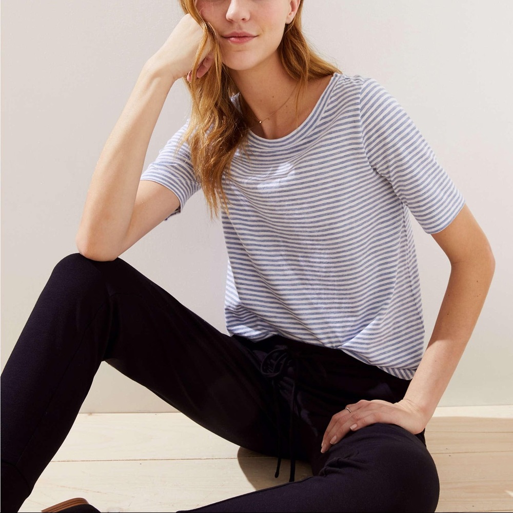 Heathered Stripe Vintage Soft Shirttail Tee